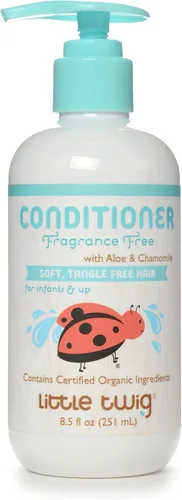 Miniatura 9 de Acondicionador Desenredante Little twig totalmente natural, hipoalergénico con un mezcla de mandarina, limón, y Romero Orgánico, Feliz aroma a