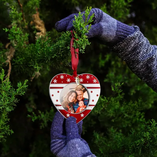 Miniatura 7 de GUOER Marco de Fotos de Adorno para Árbol de Navidad 2025, Regalo Conmemorativo de Vacaciones, Decoración del Hogar, Decoraciones de Navidad