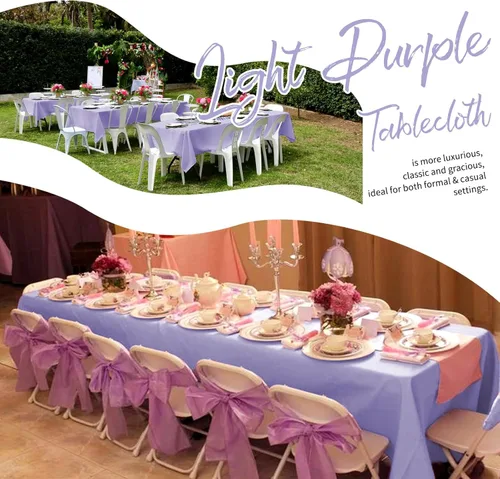 Miniatura 444 de Showgeous Paquete de 4 manteles redondos color rosa intenso de 120 pulgadas de poliéster para mesas redondas, manteles de tela decorativa lavable