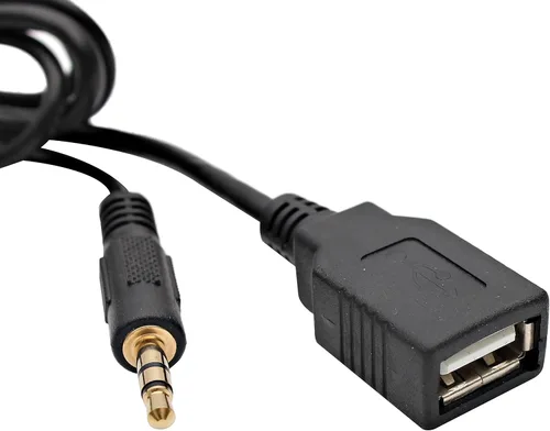Miniatura 5 de Adaptador AUX, cable USB y AUX estéreo para automóvil, cambiador de CD MP3 compatible con VWAudi 12pin A3 2008-2010, A4/S4 2007-2009, para Beetle