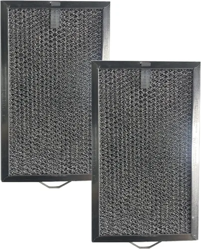 Air Filter Factory Filtro combinado de carbón de aluminio para horno de microondas de 5-13/16 x 10 x 3/8 pulgadas, paquete de 2