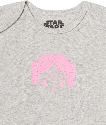 Miniatura 3 de Tienda Essentials Disney para bebés niñas Marvel Star Wars Body de princesa de manga larga paquete de 5