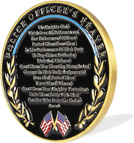 Miniatura 3 de Glamtune US Saint Michael Police Prayer Challenge Coin State Trooper Gifts
