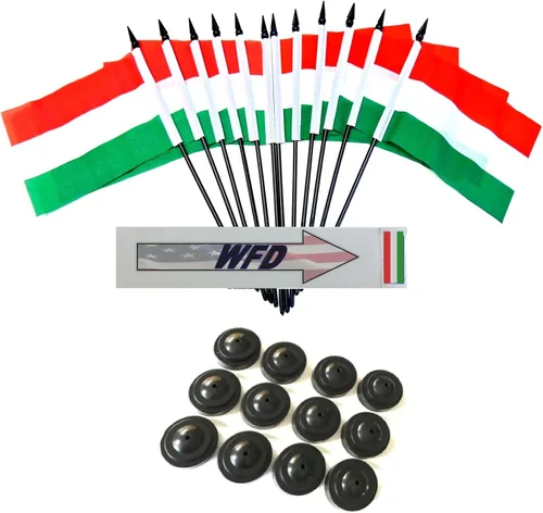 Miniatura 48 de Paquete de 12 banderas de escritorio de oficina en miniatura de poliéster Afganistán de 4 x 6 pulgadas y pequeñas banderas de mesa, 1 docena de mini
