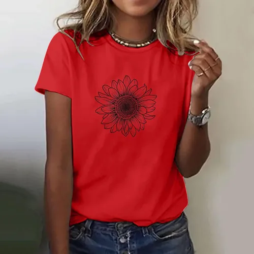 Miniatura 15 de Camiseta con estampado de animales para mujer, camiseta de libélula divertida, linda camiseta de manga corta, blusa de primavera 2023, camisas