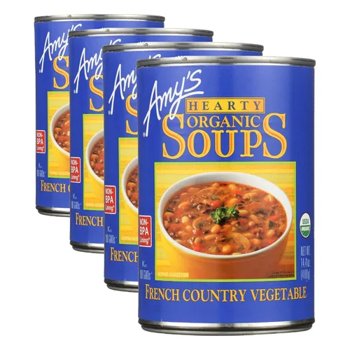 Miniatura 25 de Sopa Amy's, vegana, sin gluten, orgánica de verduras italianas rústicas (champiñones, arroz integral y frijoles) 14 oz (paquete de 12)