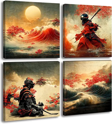 Miniatura 13 de JiazuGo - Decoración de pared para dormitorio con rosas rojas, arte de pared en blanco y negro, flores modernas para parejas, cuadros románticos