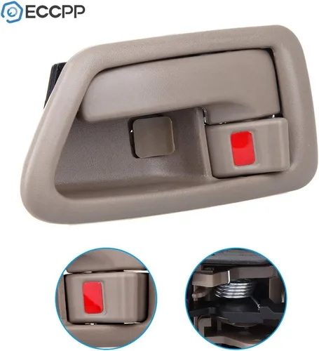 Miniatura 4 de ECCPP Manijas de puerta interior interior interior del lado del conductor del pasajero para Camry 1997 1998 1999 2000 2001 Beige (2 unidades)