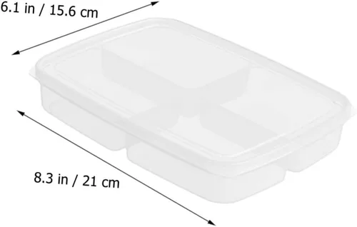 Miniatura 6 de UPKOCH Caja de alimentos de mantenimiento fresco, contenedor de almacenamiento compacto para nevera con tapa para frutas, verduras y carne