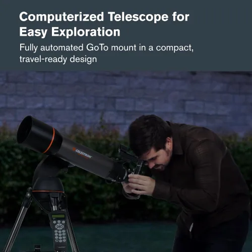 Miniatura 2 de Celestron - NexStar 102SLT Telescopio Computarizado - Compacto y Portátil - Diseño Óptico de Refractores - Tecnología SkyAlign - Control de Mano
