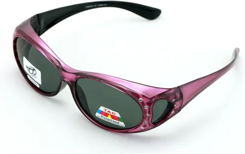 Miniatura 4 de V.W.E. Gafas de sol polarizadas para mujer, con diamantes de imitación, marco rectangular, con forma de corazón, 2.36 pulgadas