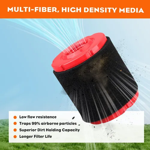 Miniatura 4 de Hipa 937-05066 Filtro de aire para Cub Cadet, 951-12690 Filtro de aceite para MTD 737-05066 547cc OHV Cub Cad XT1-LT42 XT1-LT46 Tractor