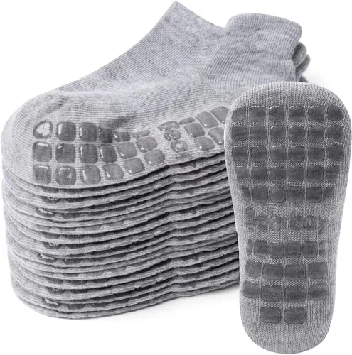 Miniatura 23 de Calcetines tobilleros antideslizantes para bebés con agarraderas para caminar de 0 meses a 7 años
