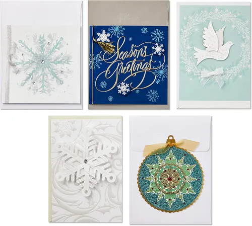 Miniatura 13 de Hallmark - Juego de 24 tarjetas navideñas hechas a mano en caja (conjunto de 24 tarjetas de felicitación especiales para las fiestas y sobres)