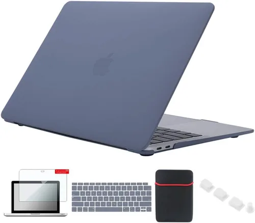 Pack 5 en 1 de carcasa para MacBook Air, de Se7enline, de plástico duro, tacto suave, con protector de teclado de silicón, protector de pantalla,
