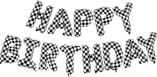 Miniatura 39 de CANREVEL Cartel de feliz cumpleaños, 13 letras de papel de aluminio de Mylar de 16 pulgadas con 12 globos de estrella, decoraciones de fiesta