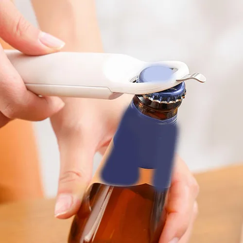 Miniatura 9 de Haofy Tornillo ajustable de acero inoxidable 3 en 1 multifuncional retráctil para abrebotellas, abridor de botellas, herramienta auxiliar de Beige