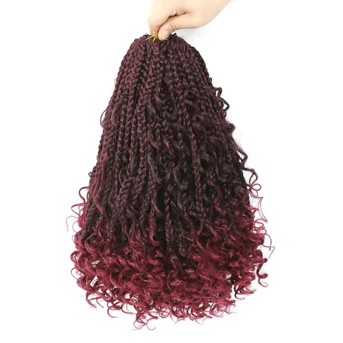 Miniatura 18 de Ayana - Trenzas de ganchillo, bohemias, con extremos rizados Crochet Braids Box. 3 extensiones de cabello sintético de trenzas de ganchillo Goddess
