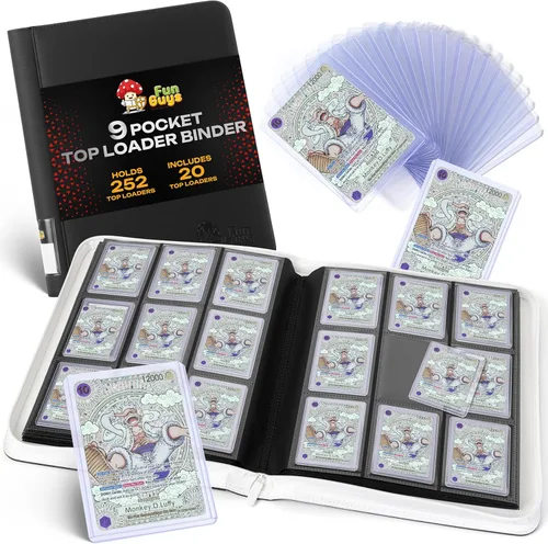 Miniatura 11 de FunGuys Toploader - Carpeta de almacenamiento para tarjetas, 252 carpetas con 9 bolsillos superiores, colección de tarjetas para Yugioh, MTG, TCG