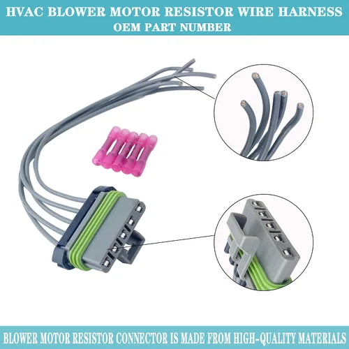 Miniatura 3 de Conjunto de cables del resistor del motor del ventilador HVAC para automóvil Compatible con 2015 2016 2017 2018 2019 Chevrolet Trax Conector