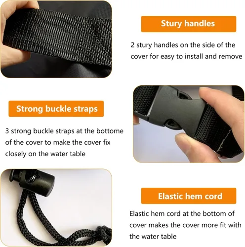 Miniatura 6 de Cubierta para mesa de agua para niños, resistente al aire libre, 600D, impermeable, anti-UV, a prueba de polvo, para niños, compatible con Step2