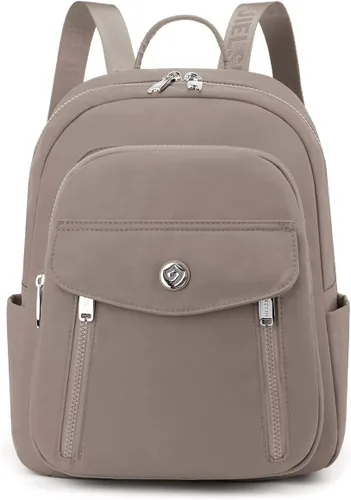 Collsants Mochila pequeña para mujer, mini mochila de nailon, mochila de moda, bolsa de viaje, Beige, Mochilas Daypack