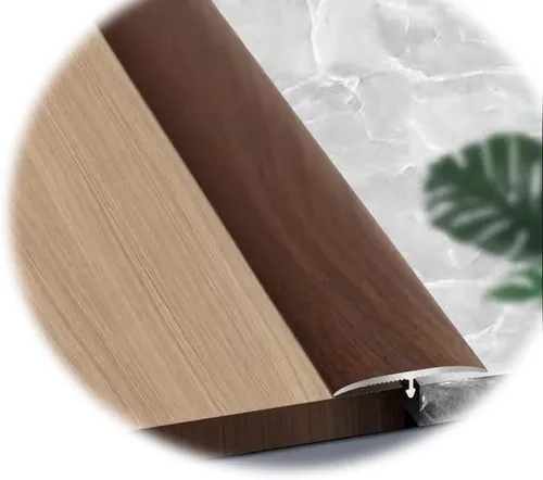 Miniatura 7 de HCZION Tira de umbral de aluminio, tira de transición de umbral de suelo laminado, cubierta de piso, borde de metal, rellena el hueco/placa se une