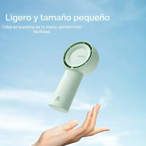 Miniatura 9 de JISULIFE Ventilador turbo portátil de mano [tiempo máximo de enfriamiento de 16 horas], 4000 mAh USB recargable personal con pilas Lash, ventilador