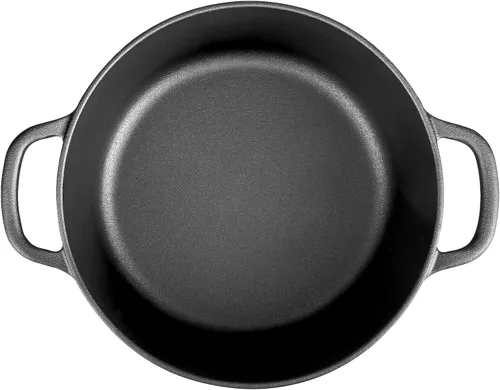 Miniatura 4 de EDGING CASTING - Olla holandesa de hierro fundido pretratado con tapa y asa doble, olla redonda para hornear pan de masa madre, capacidad de 5