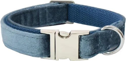 Miniatura 11 de Bubblepup Collar de terciopelo para perro, collar suave para perros pequeños, medianos y grandes