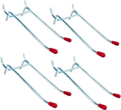 DOVETAIL | 4 piezas | Ganchos universales de doble punta de 4 pulgadas | Construido de acero galvanizado de 3/16 pulgadas con puntas revestidas de