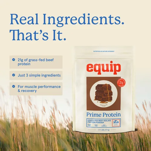 Miniatura 7 de Equip Foods - Polvo de proteína limpia de carne de res alimentada con pasto, apto para dieta carnívora, paleo y keto, sin gluten ni lácteos, 30