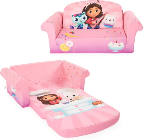 Miniatura 10 de Muebles Marshmallow, Sofá infantil 2 en 1, de espuma, abatible, comprimido, Encanto