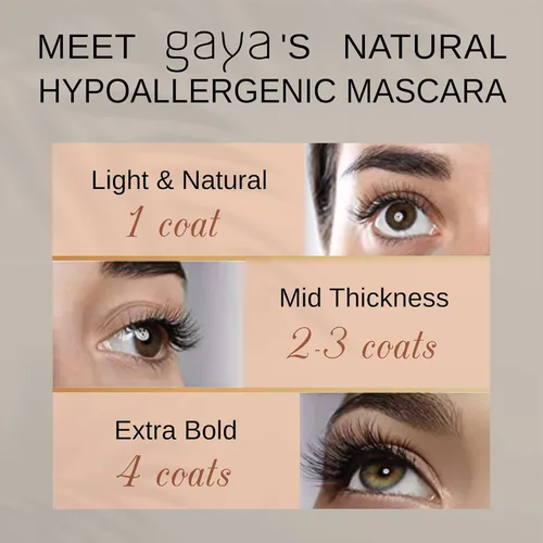 Miniatura 2 de Máscara negra vegana para ojos sensibles, máscara hipoalergénica natural, alargamiento y volumen para un aspecto natural, libre de crueldad, probado