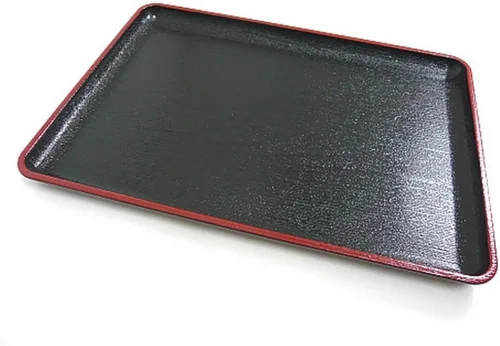 JapanBargain 4126, bandejas de plástico lacado japonés, bandeja versátil para Bento, cena, té, mesa de café, otomana, TV y uso de mayordomo, color
