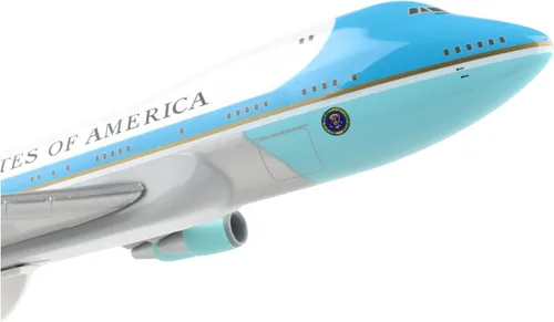 Miniatura 7 de Skymarks Boeing 747-200 VC-25 Modelo Snap-Fit a escala 1/250 – 11 pulgadas de longitud, 9.4 pulgadas de envergadura – Avión coleccionable
