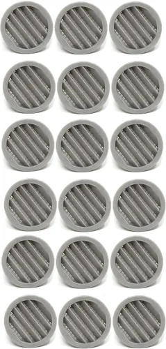 Miniatura 6 de 2.5 "rejilla redonda de plástico Soffit rejilla de ventilación de aire para reptiles cubierta (6, marrón)