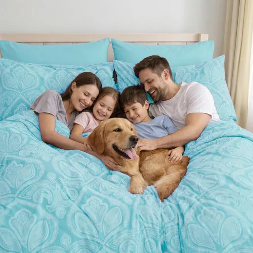 Miniatura 5 de LDC LUX Décor Colección - Juego de sábanas para cama de tamaño individual con estampado de cachemira – 4 piezas de sábanas de microfibra ultra