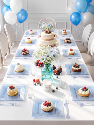 Miniatura 6 de DaYammi 100 platos de postre con purpurina azul, que incluyen 50 platos de aperitivo de 6 pulgadas y 50 tenedores de plástico de 5.7 pulgadas, plato