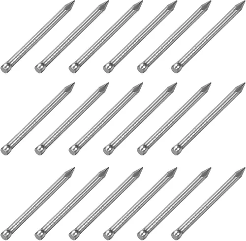 Miniatura 8 de METALLIXITY Clavos de acabado (0.079 x 1.378 in), 100 piezas, clavos de acero al carbono, para zócalo de carpintería