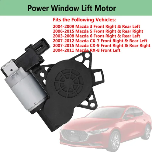 Miniatura 3 de Motor de elevación de ventana eléctrica GJ6A5858XC, para Mazda 3, Mazda 5, Mazda 6, Mazda CX-7, Mazda RX-8, Mazda CX-9 reemplazo GJ6A5858XC