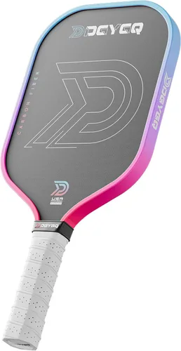 Miniatura 13 de DGYGQ Paletas de pickleball T700SC Power de fibra de carbono con núcleo de panal de polipropileno, mayor potencia para un giro y consistencia