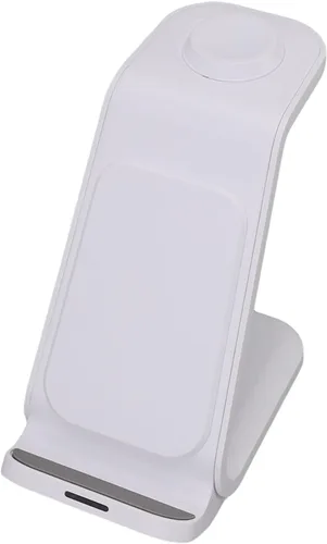 Miniatura 2 de PUSOKEI Cargador inalámbrico de 15 W Uso flexible para auriculares Android Reloj de teléfono ideal para necesidades de carga en movimiento (blanco)