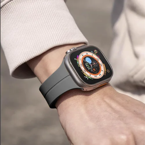 Miniatura 2 de Correa magnética compatible con Apple Watch Band 1.929 in 1.772 in 1.732 in 1.654 in 1.614 in 1.575 in 1.496 in hombres mujeres correa deportiva