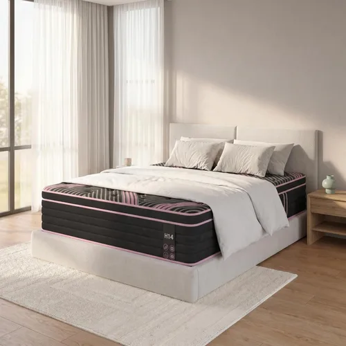 Miniatura 9 de Colchón híbrido tamaño Queen de 10 pulgadas, colchón de espuma viscoelástica firme media con resortes embolsados individualmente, aislamiento