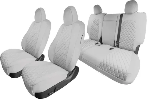 Miniatura 24 de FH Group Fundas de asiento de automóvil de ajuste personalizado hechas específicamente para Tesla Model Y Ultraflex 2020-2025, fundas de asiento