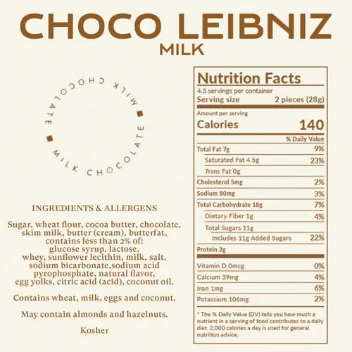 Miniatura 3 de Bahlsen Galletas de leche Choco Leibniz (3 cajas) - Galletas de mantequilla Leibniz cubiertas con una gruesa capa de chocolate alemán - Cajas de 4.4
