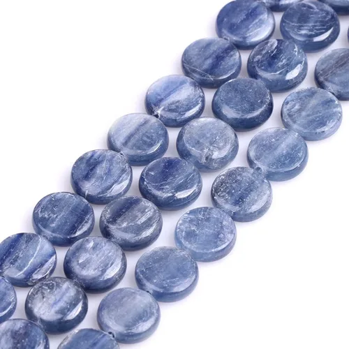 Miniatura 9 de GEM-insid - Cuentas sueltas de cianita azul, cuentas de energía natural para hacer joyas, 0.27 x 0.315 pulgadas, ovaladas de 15 pulgadas