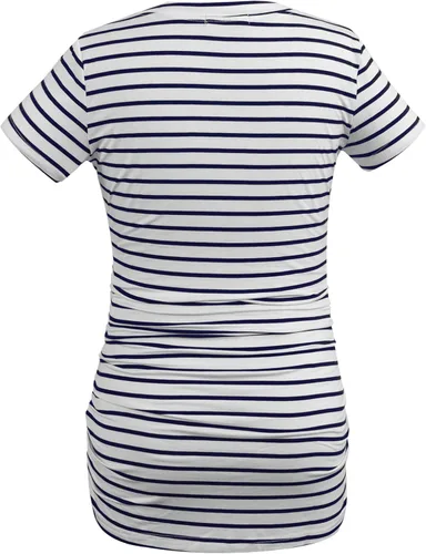 Miniatura 48 de Smallshow - Camiseta de maternidad para mujer, diseño de lados fruncidos, tipo túnica, prendas para el embarazo