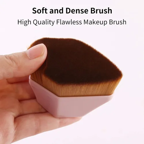 Miniatura 5 de Brocha de Base, Brocha de Maquillaje Tipo Hierro Daubigny para Base de Polvo Líquido y Rubor Facial, Brocha de Base para Mezclar Cosméticos Tipo